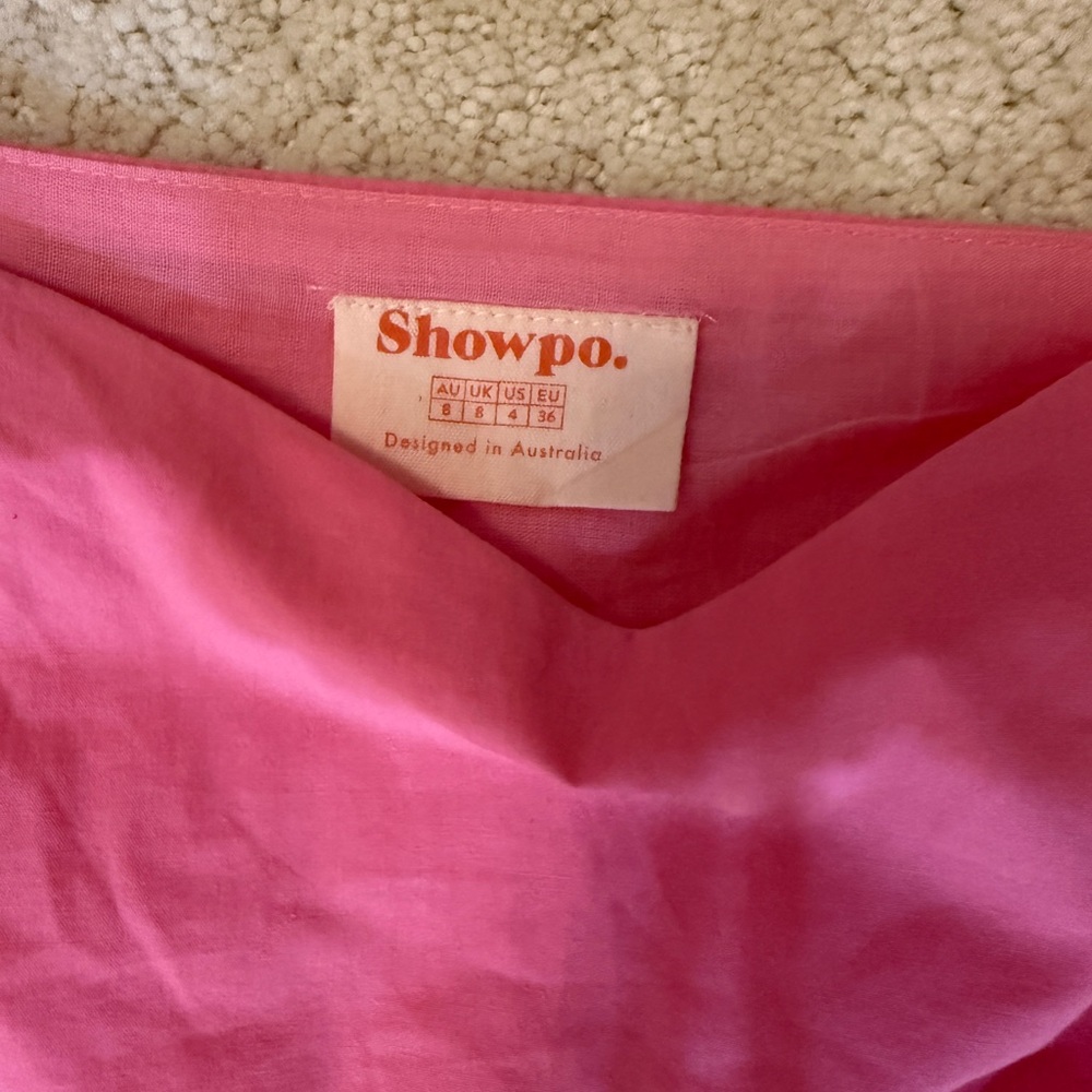 Showpo Pink Mini Skirt - Ruffle Hem - Picture 3 of 7